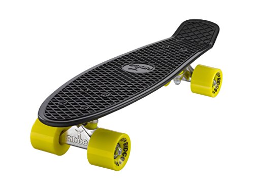 Ridge Skateboard Mini Cruiser, schwarz-gelb, 22 Zoll von Ridge Skateboards