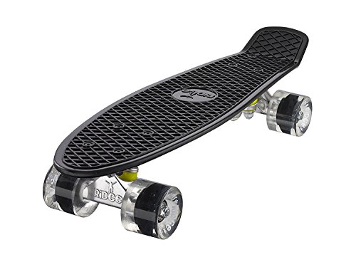Ridge Skateboard Mini Cruiser, schwarz-klar, 22 Zoll von Ridge Skateboards