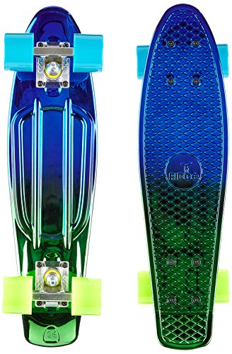 Ridge Unisex-Youth R22-SILTK-UV-BLUE-GREEN Skateboard, Blau/Grün, 56 cm von Ridge Skateboards