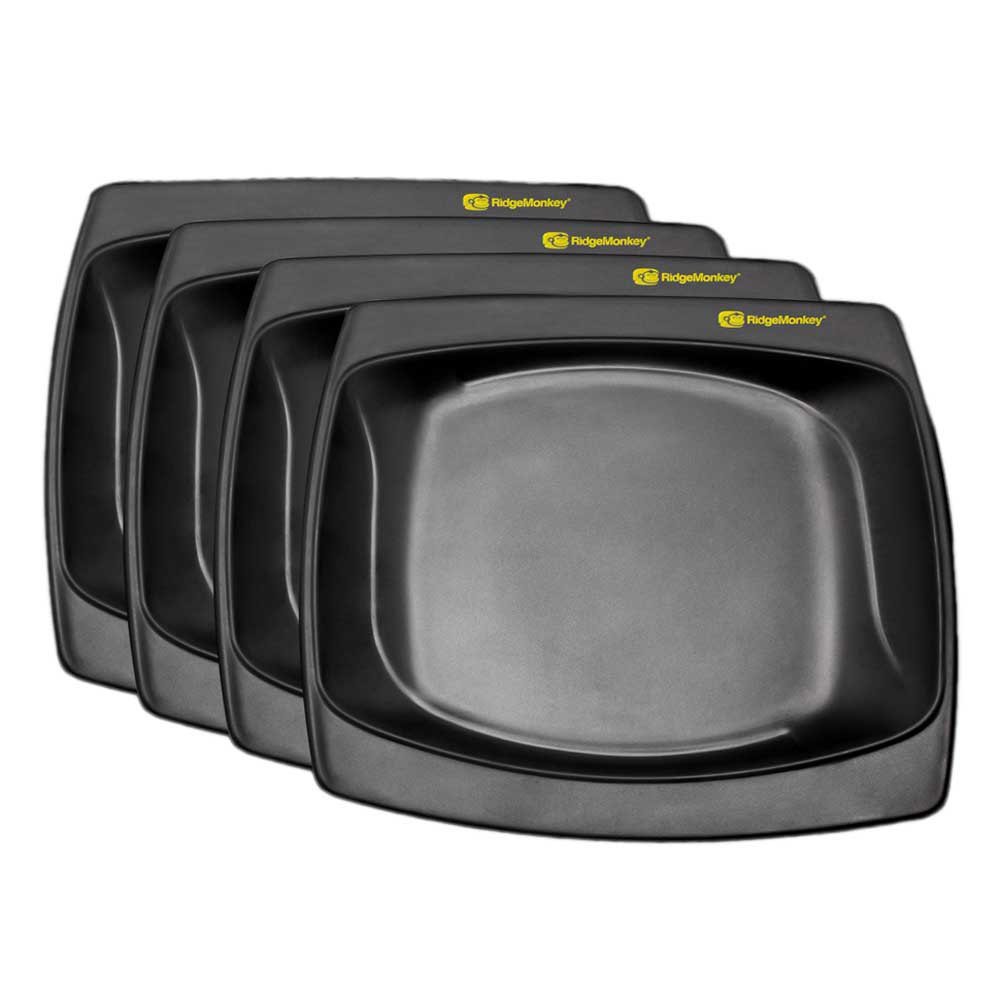 Ridgemonkey Dlx Large Four Pack Plate Schwarz Ridgemonkey Dlx Large Four Pack Plate Schwarz von Ridgemonkey