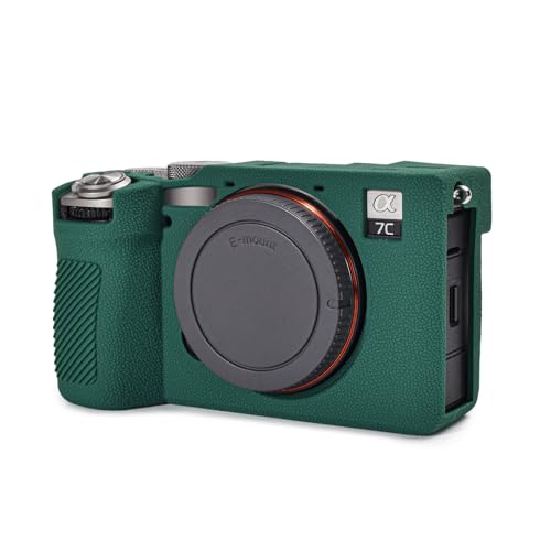 Rieibi Alpha 7C II Kameratasche, rutschfeste Texturoberfläche, Kamera-Abdeckung für Sony A7C M2/SONY A7C II/A7C 2, kratzfeste, weiche Silikon-Schutzhülle, leicht, abnehmbare Schutzhülle, Grün Rieibi Alpha 7C II Kameratasche, rutschfeste Texturoberfläche, Kamera-Abdeckung für Sony A7C M2/SONY A7C II/A7C 2, kratzfeste, weiche Silikon-Schutzhülle, leicht, abnehmbare Schutzhülle, Grün von Rieibi