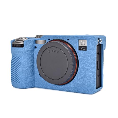 Rieibi Alpha 7C II Kameratasche, rutschfeste Texturoberfläche, Kamera-Abdeckung für Sony A7C M2/Sony A7C II/A7C 2, kratzfeste, weiche Silikon-Schutzhülle, leicht, abnehmbare Schutzhülle, blau, Rieibi Alpha 7C II Kameratasche, rutschfeste Texturoberfläche, Kamera-Abdeckung für Sony A7C M2/Sony A7C II/A7C 2, kratzfeste, weiche Silikon-Schutzhülle, leicht, abnehmbare Schutzhülle, blau, von Rieibi