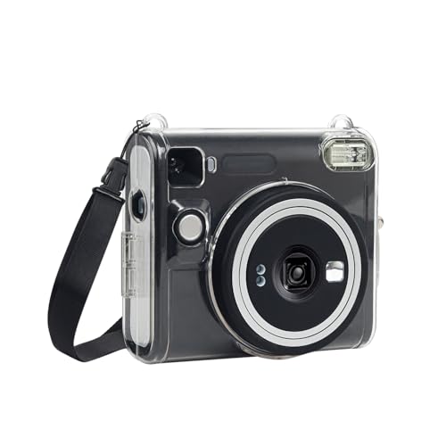 Rieibi Clear Case für Instax SQ40 - Hard PC SQ40 Kameratasche für Square 40 Sofortbildkamera - SQ40 Tasche Cover mit Gurt - Klar Rieibi Clear Case für Instax SQ40 - Hard PC SQ40 Kameratasche für Square 40 Sofortbildkamera - SQ40 Tasche Cover mit Gurt - Klar von Rieibi