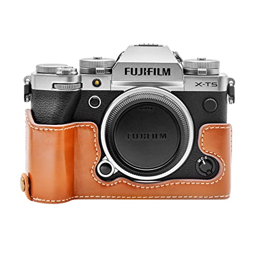 Rieibi Fuji XT5 Hülle – Hochwertige Halbtasche aus PU-Leder für Fujifilm X-T5 Digitalkamera – Körperschutzhülle für Fuji XT5 X-T5, braun, Kosmetikkoffer Rieibi Fuji XT5 Hülle – Hochwertige Halbtasche aus PU-Leder für Fujifilm X-T5 Digitalkamera – Körperschutzhülle für Fuji XT5 X-T5, braun, Kosmetikkoffer von Rieibi