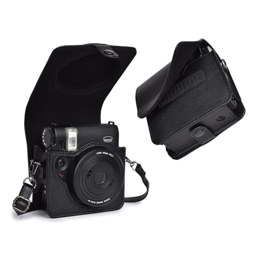 Rieibi Kameratasche für Instax Mini 99 - PU Leder Schutzhülle für Fujifilm Instax Mini 99 Sofortbildkamera - Abnehmbare Tasche mit Schultergurt Klettverschluss - Schwarz Rieibi Kameratasche für Instax Mini 99 - PU Leder Schutzhülle für Fujifilm Instax Mini 99 Sofortbildkamera - Abnehmbare Tasche mit Schultergurt Klettverschluss - Schwarz von Rieibi