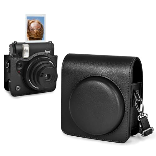 Rieibi Kameratasche für Instax Mini 99 - PU Leder Schutzhülle für Fujifilm Instax Mini 99 Sofortbildkamera - Abnehmbare Tasche mit Schultergurt - Schwarz Rieibi Kameratasche für Instax Mini 99 - PU Leder Schutzhülle für Fujifilm Instax Mini 99 Sofortbildkamera - Abnehmbare Tasche mit Schultergurt - Schwarz von Rieibi