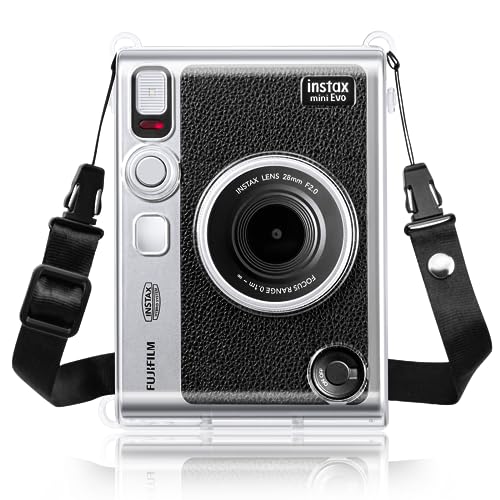 Rieibi Kameratasche für instax Mini EVO – Crystal PVC Schutzhülle für instax Mini EVO Kameratasche – Hartschalenkoffer mit abnehmbarem Schultergurt – Transparent Rieibi Kameratasche für instax Mini EVO – Crystal PVC Schutzhülle für instax Mini EVO Kameratasche – Hartschalenkoffer mit abnehmbarem Schultergurt – Transparent von Rieibi