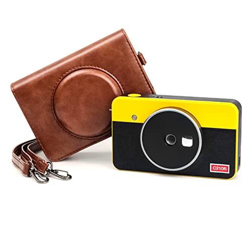 Rieibi Mini Shot 2 Retro Tasche, PU Leder Schutzhülle für Kodak C210R Mini Shot 2 Retro 2-in-1 Kamera/Tragbarer Sofortdrucker mit Schultergurt Rieibi Mini Shot 2 Retro Tasche, PU Leder Schutzhülle für Kodak C210R Mini Shot 2 Retro 2-in-1 Kamera/Tragbarer Sofortdrucker mit Schultergurt von Rieibi