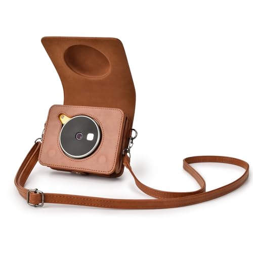Rieibi Mini Shot 3 Retro Tasche, PU Leder Schutzhülle für Kodak Mini Shot 3 Retro C300R 2 in 1 Kamera/Tragbarer Sofortdrucker mit Schultergurt Rieibi Mini Shot 3 Retro Tasche, PU Leder Schutzhülle für Kodak Mini Shot 3 Retro C300R 2 in 1 Kamera/Tragbarer Sofortdrucker mit Schultergurt von Rieibi