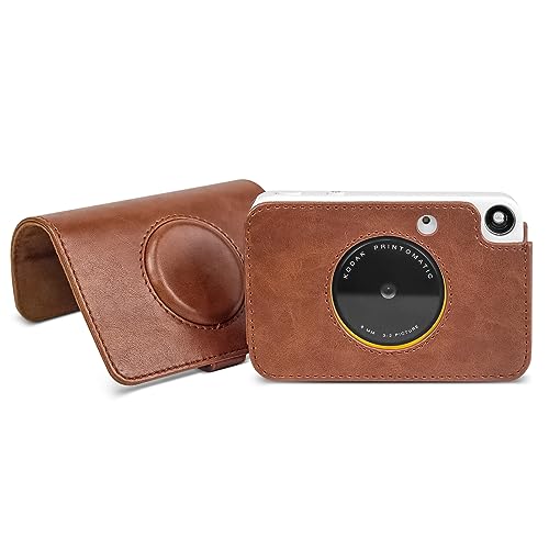Rieibi Printomatic Retro Hülle, PU Leder Schutzhülle für Kodak Printomatic Digital Instant Print Kamera mit Handschlaufe Rieibi Printomatic Retro Hülle, PU Leder Schutzhülle für Kodak Printomatic Digital Instant Print Kamera mit Handschlaufe von Rieibi