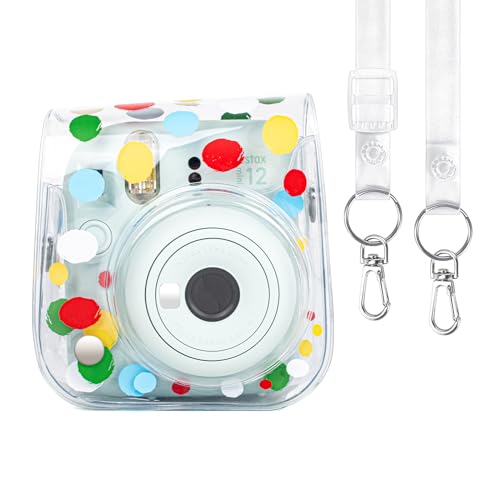 Rieibi Schutzhülle für Fujifilm Instax Mini 12 - PVC für Instax 12 Kameratasche für Fuji Instax Mini 12 Sofortbildkamera - für Fuji Instax 12 Tasche Cover mit Gurt Rieibi Schutzhülle für Fujifilm Instax Mini 12 - PVC für Instax 12 Kameratasche für Fuji Instax Mini 12 Sofortbildkamera - für Fuji Instax 12 Tasche Cover mit Gurt von Rieibi