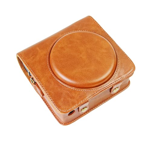 Rieibi Square SQ6 Hülle, Schutzhülle für Fujifilm Instax Square SQ6 Sofortbildkamera, PU-Leder, kompakte Abdeckung mit verstellbarem Schultergurt, braun, Kosmetikkoffer Rieibi Square SQ6 Hülle, Schutzhülle für Fujifilm Instax Square SQ6 Sofortbildkamera, PU-Leder, kompakte Abdeckung mit verstellbarem Schultergurt, braun, Kosmetikkoffer von Rieibi