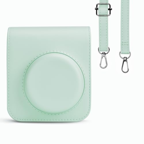 Rieibi Tasche für Mini 12 – PU Leder Tasche für Mini 12 Sofortbildkamera – Abnehmbare Tasche mit verstellbarem Schultergurt – Grün Rieibi Tasche für Mini 12 – PU Leder Tasche für Mini 12 Sofortbildkamera – Abnehmbare Tasche mit verstellbarem Schultergurt – Grün von Rieibi