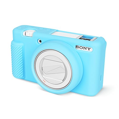 Rieibi ZV-1F Tasche, weiche Silikon Schutzhülle für Sony ZV1F ZV-1F Vlog Kamera & ZV-1 Mark II Kamera, Hülle für Sony ZV1F / ZV-1 II/ZV-1M2 - Hellblau Rieibi ZV-1F Tasche, weiche Silikon Schutzhülle für Sony ZV1F ZV-1F Vlog Kamera & ZV-1 Mark II Kamera, Hülle für Sony ZV1F / ZV-1 II/ZV-1M2 - Hellblau von Rieibi