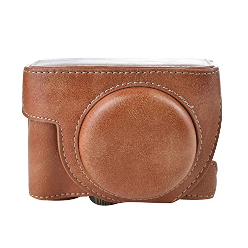 Rieibi ZV1 Tasche – Vintage Kameratasche aus PU-Leder für Sony ZV1 ZV-1 DSLR-Kamera – ZV-1 Schutzhülle - Braun Rieibi ZV1 Tasche – Vintage Kameratasche aus PU-Leder für Sony ZV1 ZV-1 DSLR-Kamera – ZV-1 Schutzhülle - Braun von Rieibi