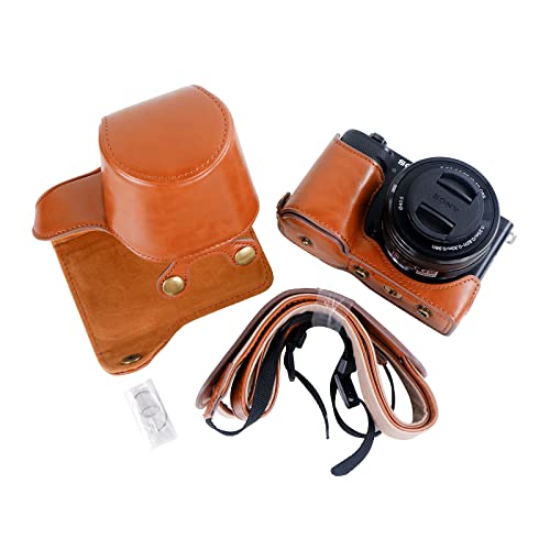 Rieibi ZVE10 Hülle - Qualität PU Leder Tasche für Sony ZV-E10 Spiegellose Digitalkamera - Grip Schutzhülle mit Band für Sony ZVE10 - Braun, braun, Kosmetikkoffer Rieibi ZVE10 Hülle - Qualität PU Leder Tasche für Sony ZV-E10 Spiegellose Digitalkamera - Grip Schutzhülle mit Band für Sony ZVE10 - Braun, braun, Kosmetikkoffer von Rieibi