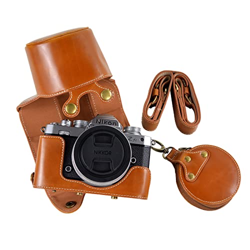 Z fc Zfc Kameratasche aus PU-Leder mit Gurt für Nikon-Z-FC, Zfc 28 mm f/2.8 SE, 16-50 mm f/3.5-6.3 Objektiv, braun, Vintage-Stil Z fc Zfc Kameratasche aus PU-Leder mit Gurt für Nikon-Z-FC, Zfc 28 mm f/2.8 SE, 16-50 mm f/3.5-6.3 Objektiv, braun, Vintage-Stil von Rieibi