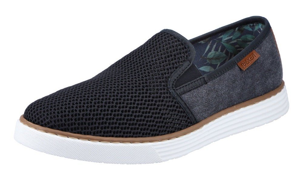 Rieker Slip-On Sneaker Casual Slipper, Freizeitschuh mit gemustertem Innenfutter Rieker Slip-On Sneaker Casual Slipper, Freizeitschuh mit gemustertem Innenfutter von Rieker
