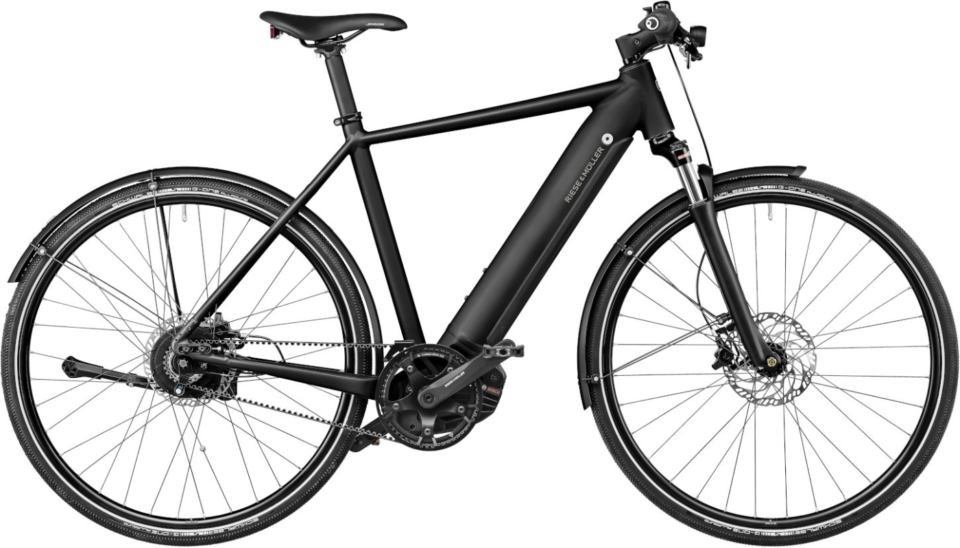 Herren e-Bike  Riese & Müller Roadster Vario schwarz . 2023 (Akkukapazität: 625 Wh + 200€ / bitte Rahmenhöhe wählen: 61 cm | Körpergröße ab 190 cm (Roadster)) von Riese und Müller