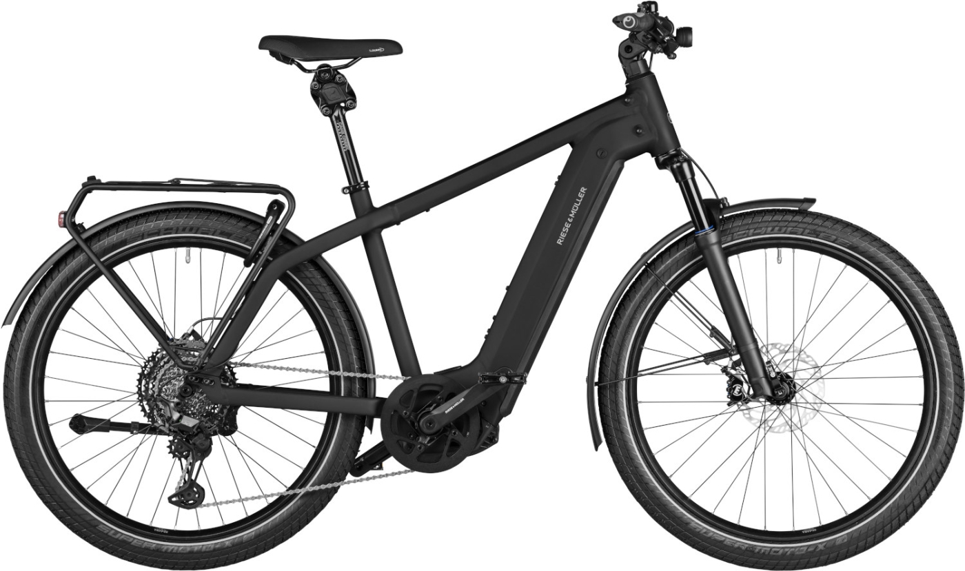 Herren e-Bike  Riese & Müller Charger4 GT Touring black . 2023 (Rahmengröße wählen: 53 cm | Körpergröße 1,80 - 1,95 m) von Riese und Müller