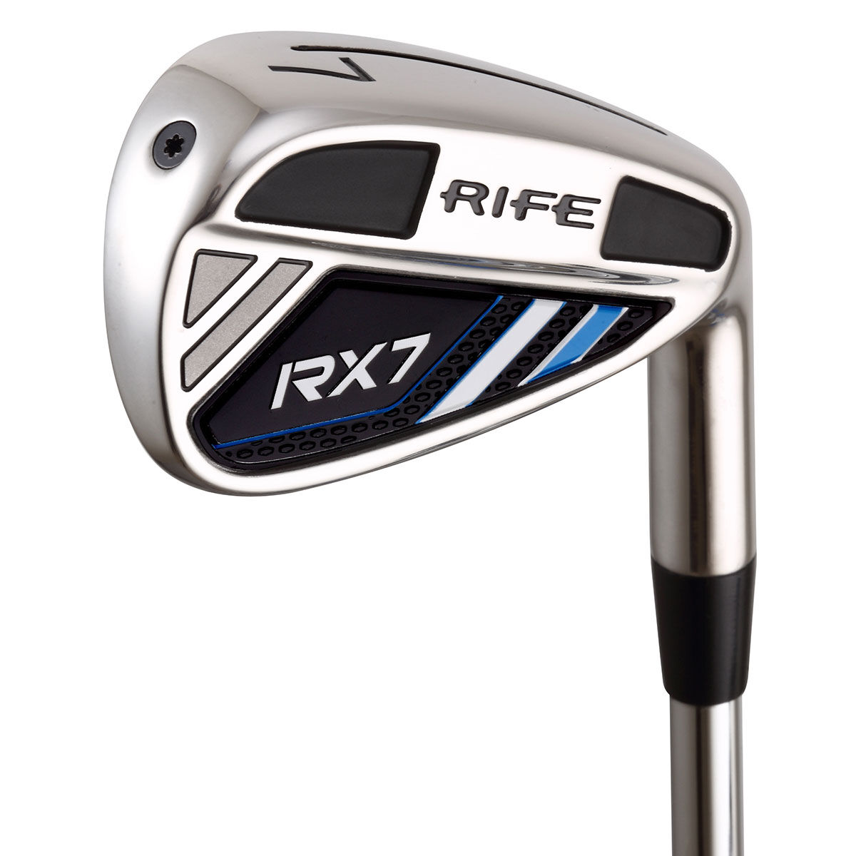Rife Black and Silver RX7 Steel Regular Right Hand 5-sw 7 Golf Irons | American Golf, One Size - Father's Day Gift von Rife