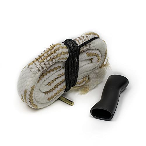 RIFLE DOC Laufreinigungsschnur Bore Cleaner Snake mit 2X int. Bronzebürsten Flinte Büchse Shotgun Kaliber 16er Flinte | 16 GA Reinigungsset (Premium Schnur + Griff) von Rifle Doc