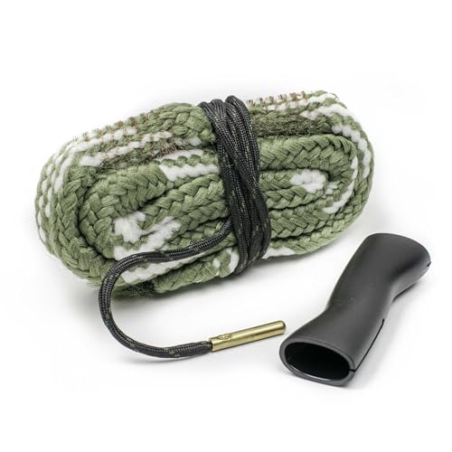 Rifle Doc Laufreinigungsschnur Bore Cleaner Snake mit 2X int. Bronzebürsten Flinte Büchse Shotgun Kaliber 20iger Flinte | 20 GA Reinigungsset (Premium Schnur + Griff) von Rifle Doc