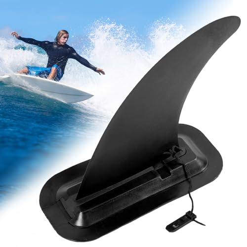 Riisoyu Removable Universal Sup Finne, Universal 9 Zoll Surfbrett Flossen Nylon Verstärkte Sicher Surfbrett Sup Finne für Stand Up Paddle Board Longboard Surfboard von Riisoyu