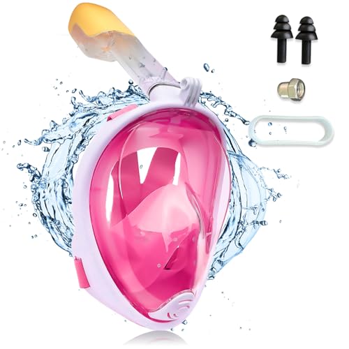 Riisoyu Schnorchelmaske Kinder, Tauchermaske Vollmaske Anti-Fog und Anti-Leck Technologie Faltbare Vollgesichts Taucherbrille 180¡ã Sichtfeld Vollgesichtsmaske, Rosa Riisoyu Schnorchelmaske Kinder, Tauchermaske Vollmaske Anti-Fog und Anti-Leck Technologie Faltbare Vollgesichts Taucherbrille 180¡ã Sichtfeld Vollgesichtsmaske, Rosa von Riisoyu