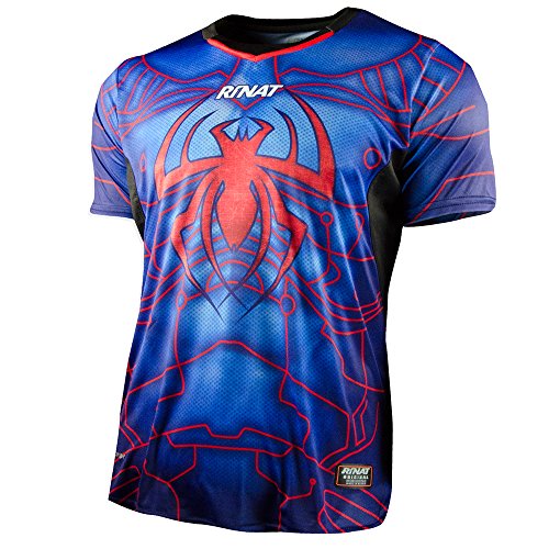 Rinat Erwachsene ARACNIK T-Shirt Fußball-Torwart-Trikot, Blau/Rot, S von Rinat
