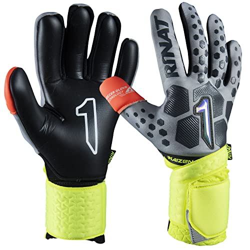 Rinat Kaizen Alpha Torwarthandschuhe, Erwachsene, Unisex, Grau/Gelb, 7 Rinat Kaizen Alpha Torwarthandschuhe, Erwachsene, Unisex, Grau/Gelb, 7 von Rinat