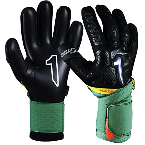 Rinat Kaizen Alpha Torwarthandschuhe, Erwachsene, Unisex, Schwarz/Grün, 10 von Rinat