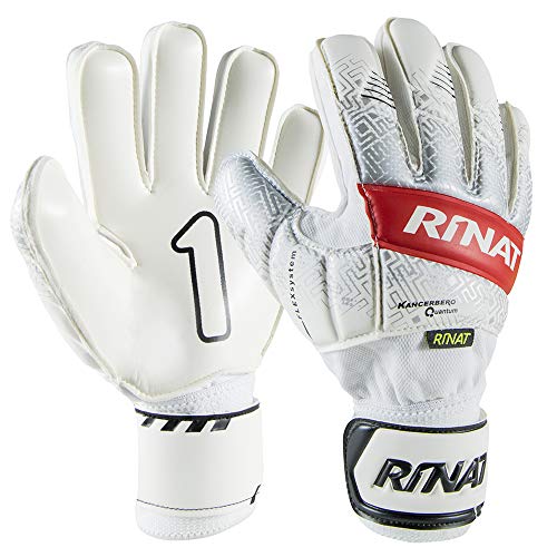 Rinat Kinder KANCERBERO Quantum Basic Torwarthandschuh, Weiß/Rot, 5 von Rinat