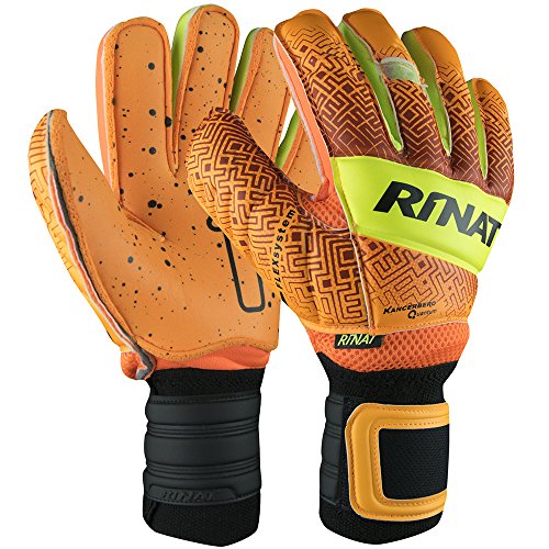 Rinat Kinder Kancerbero Quantum Spine Turf Torwarthandschuh, Orange/Neongelb, 4 Rinat Kinder Kancerbero Quantum Spine Turf Torwarthandschuh, Orange/Neongelb, 4 von Rinat