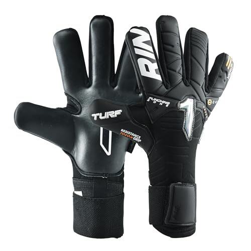 Rinat Kratos Turf BLK Junior Torwarthandschuhe, Schwarz, Größe 5 Rinat Kratos Turf BLK Junior Torwarthandschuhe, Schwarz, Größe 5 von Rinat