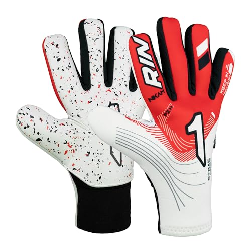 Rinat Nkam AS Junior Torwarthandschuhe, Weiß, Rot, Größe 6 Rinat Nkam AS Junior Torwarthandschuhe, Weiß, Rot, Größe 6 von Rinat