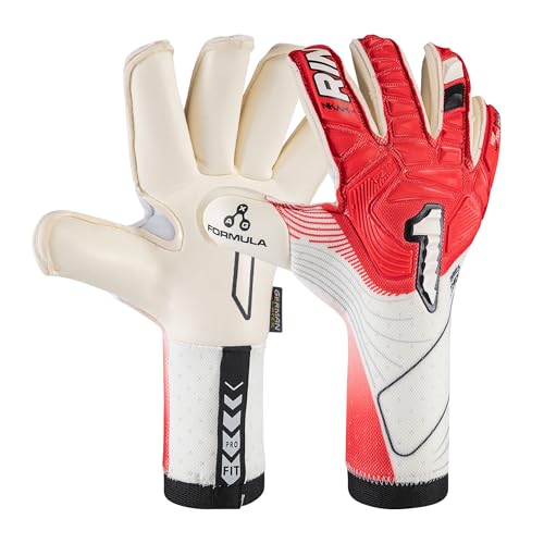 Rinat Nkam Pro Torwarthandschuhe, für Erwachsene, Weiß, Rot, Größe 9 Rinat Nkam Pro Torwarthandschuhe, für Erwachsene, Weiß, Rot, Größe 9 von Rinat