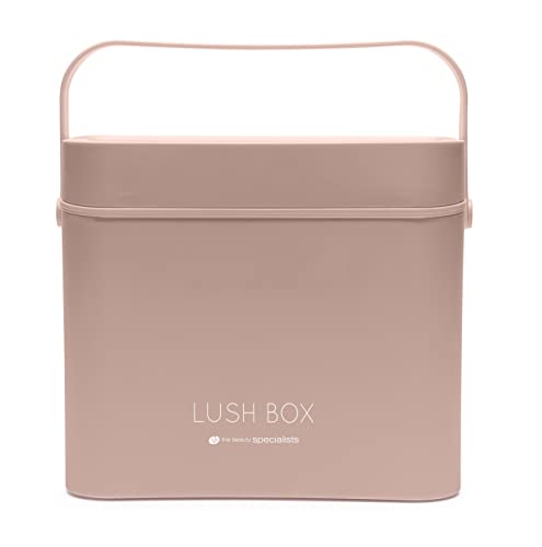 Rio Lush Box Tragbarer Make-up-Kosmetikkoffer Reisekoffer Organizer mit abnehmbarem LED-Lichtspiegel, Hautpflege-Organizer, Kosmetikaufbewahrung, Make-up-Koffer – groß, rose, Stilvolle, leichte und von Rio