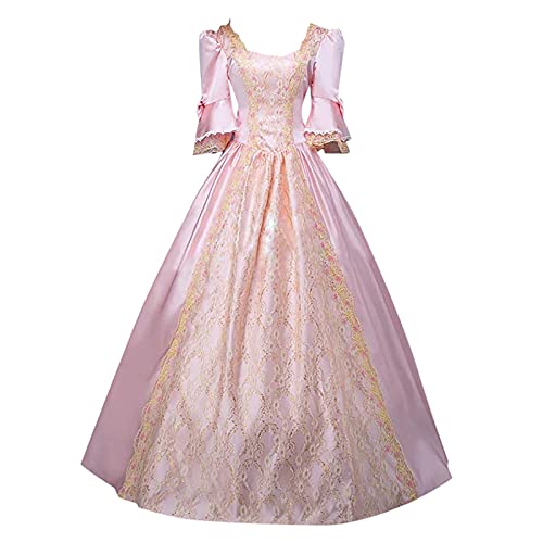 Damen Kleider Elegant Vintage Court Gown Lolita Kleid Damen Große Größe Mode Rüsche Spitze Prinzessinenkleid Damen Lang Kuchenkleid von Rioge