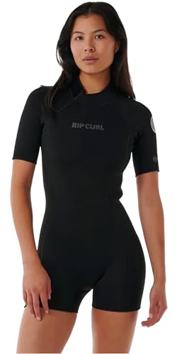 2024 Rip Curl Womens Dawn Patrol 2mm Back Zip Shorty Wetsuit - Black - Composition: 80% Rubber, 20% Polyamide von Rip Curl