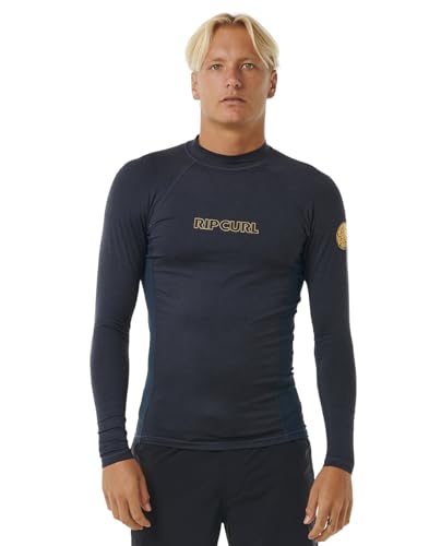 RIP CURL Dawn Patrol Herren Langarm-Shirt UPF 50, Marineblau Marle, Marineblau Marle, S 7-9 von Rip Curl