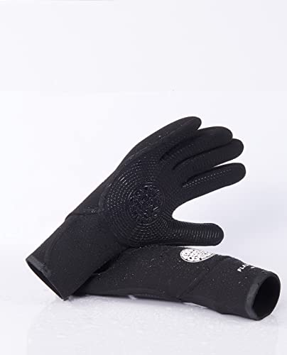 Rip Curl Flashbomb 5/3mm 5 Finger Handschuh - Schwarz - Flash Futter - Unisex - E5 Flashlining - Stitchless Technology von Rip Curl