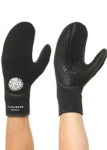 Rip Curl Flashbomb 7/5mm Mitten Glove WGLYFF - Black Size - L von Rip Curl