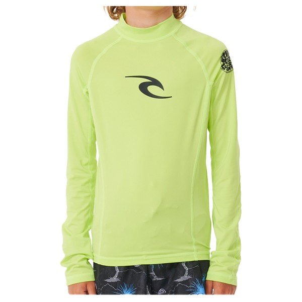 Rip Curl - Kid's Brand Wave UVP L/S - Lycra Gr 10 years grün/gelb von Rip Curl