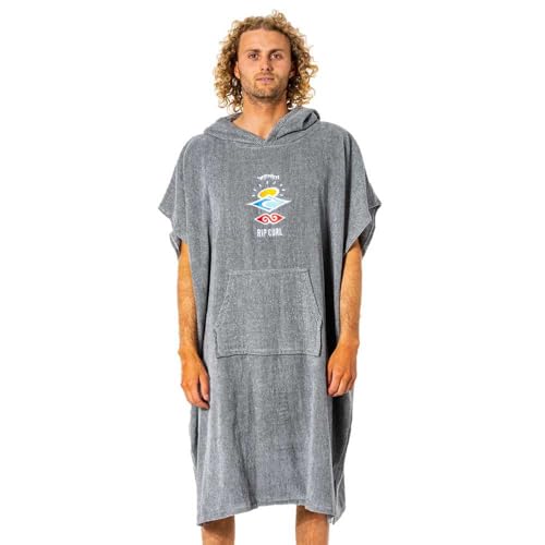 Rip Curl Mens Logo Hooded Towel Changing Robe/Poncho 00GMTO - Grey Rip Curl Mens Logo Hooded Towel Changing Robe/Poncho 00GMTO - Grey von Rip Curl