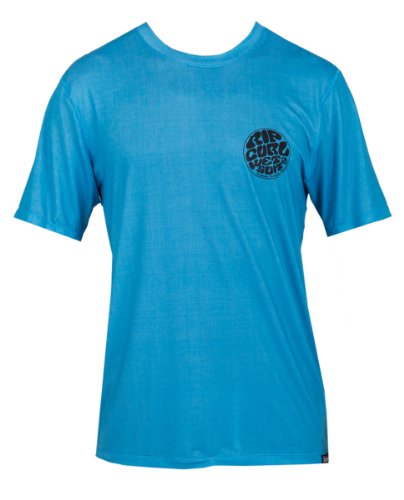 Rip Curl Wettie Short Sleeve Rash Guard Surf Shirt, Herren, WLUXJM, blau, XXL Rip Curl Wettie Short Sleeve Rash Guard Surf Shirt, Herren, WLUXJM, blau, XXL von Rip Curl
