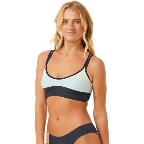 Rip Curl Womens Block Party Spliced Crop Top 0DXWSW - Navy Womens Size - M von Rip Curl