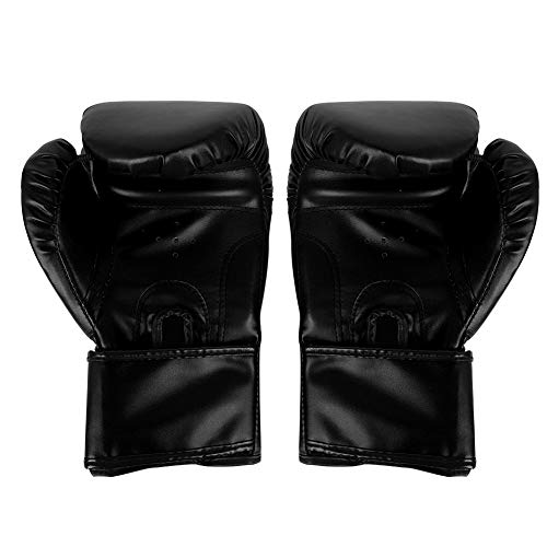 Boxhandschuhe für Training und Muay Thai, 1 Paar Unisex-Trainings-Boxhandschuhe für Erwachsene, Übungszubehör für Muay-Thai-Kämpfe (Black) von Riuulity