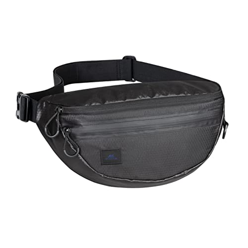 RIVACASE Hüfttasche Gürteltasche Bauchtasche Schultertasche Brusttasche Laufgürtel Umhängetasche Geldgürtel wasserdicht für Sport Outdoor Reisen / 5314 (schwarz) von Rivacase