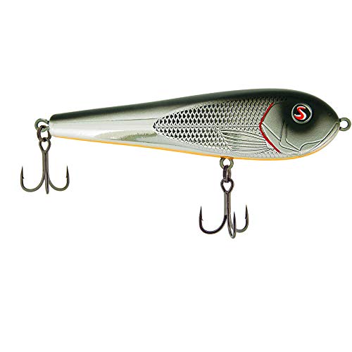 River2Sea ICBM 120 Minnow Jerkbait 42, 5g, Chrome Black von River2Sea